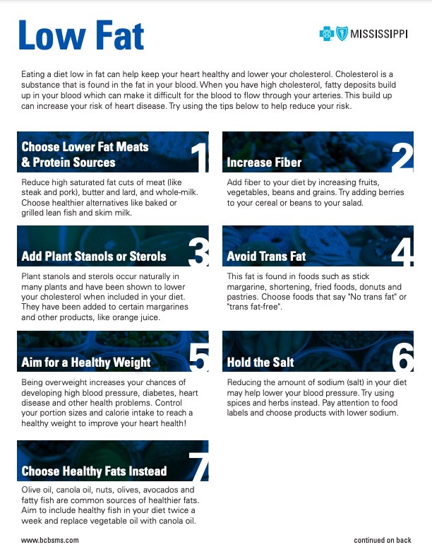 Low Fat Handout Featured Image
